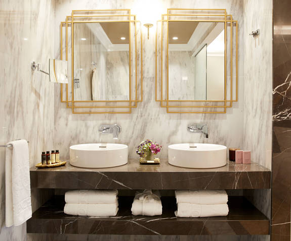 The Excelsior Hotel Penthouse Suite bathroom sinks