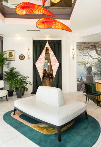 The Excelsior Hotel reception couch and chairs