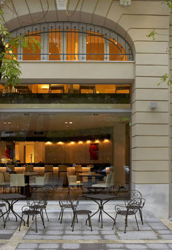 The Excelsior Hotel bistro view from outside