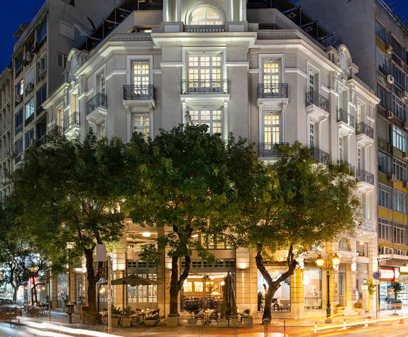The Excelsior Hotel at night time