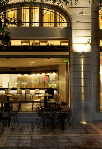 The Excelsior Hotel bistro view from outside